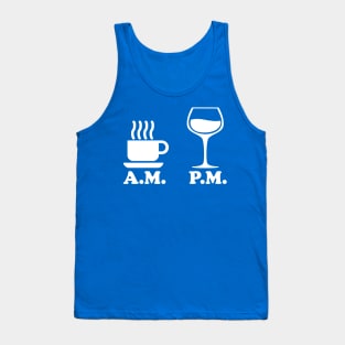 AM PM Coffee Wine Tank Top